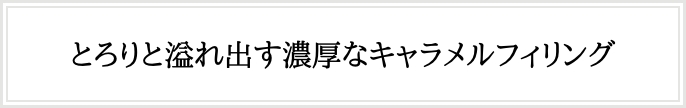 とろりと溢れ出す濃厚なキャラメルフィリング