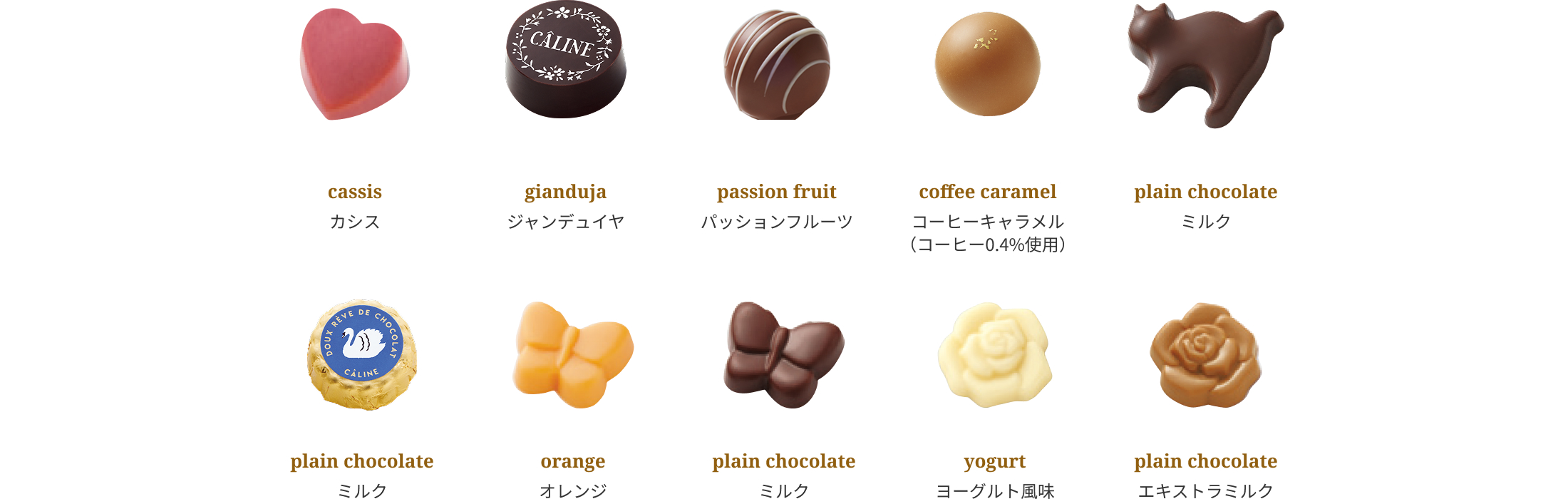 カリーヌ 10個入の中身紹介