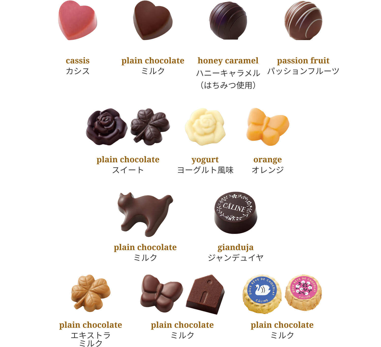 カリーヌ 15個入の中身紹介