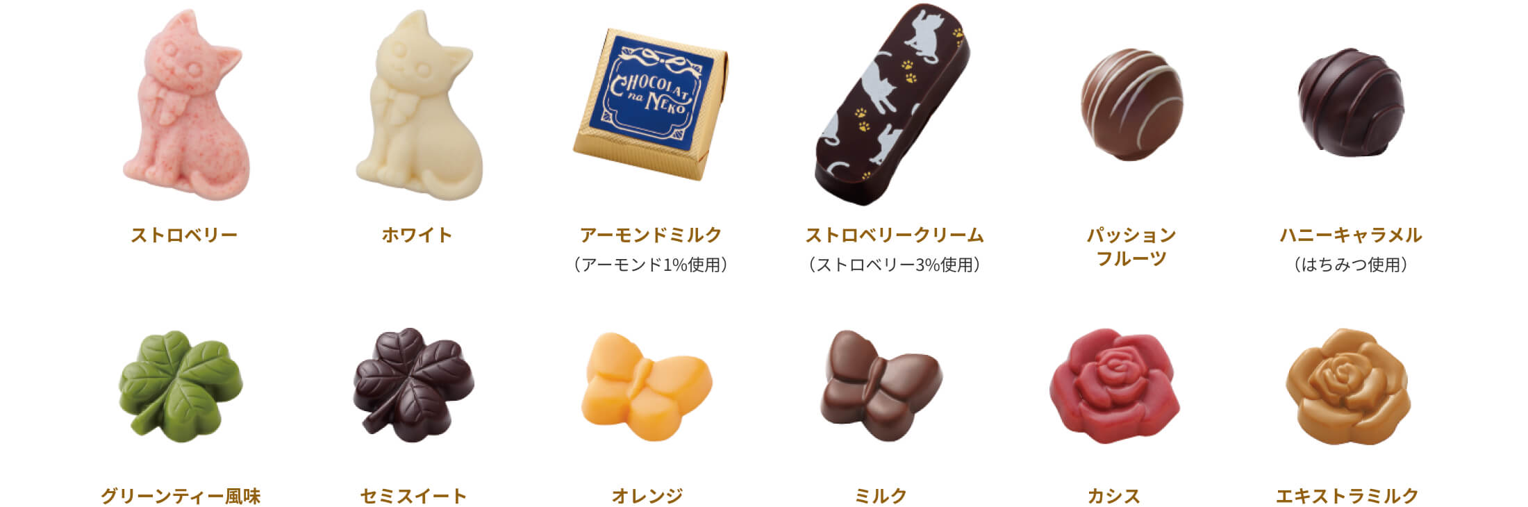 ショコラな猫13個入の中身紹介