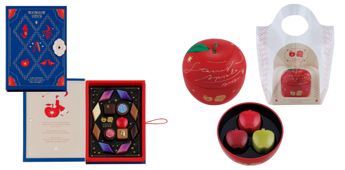 月明かりのステッチ、星をまとったりんご